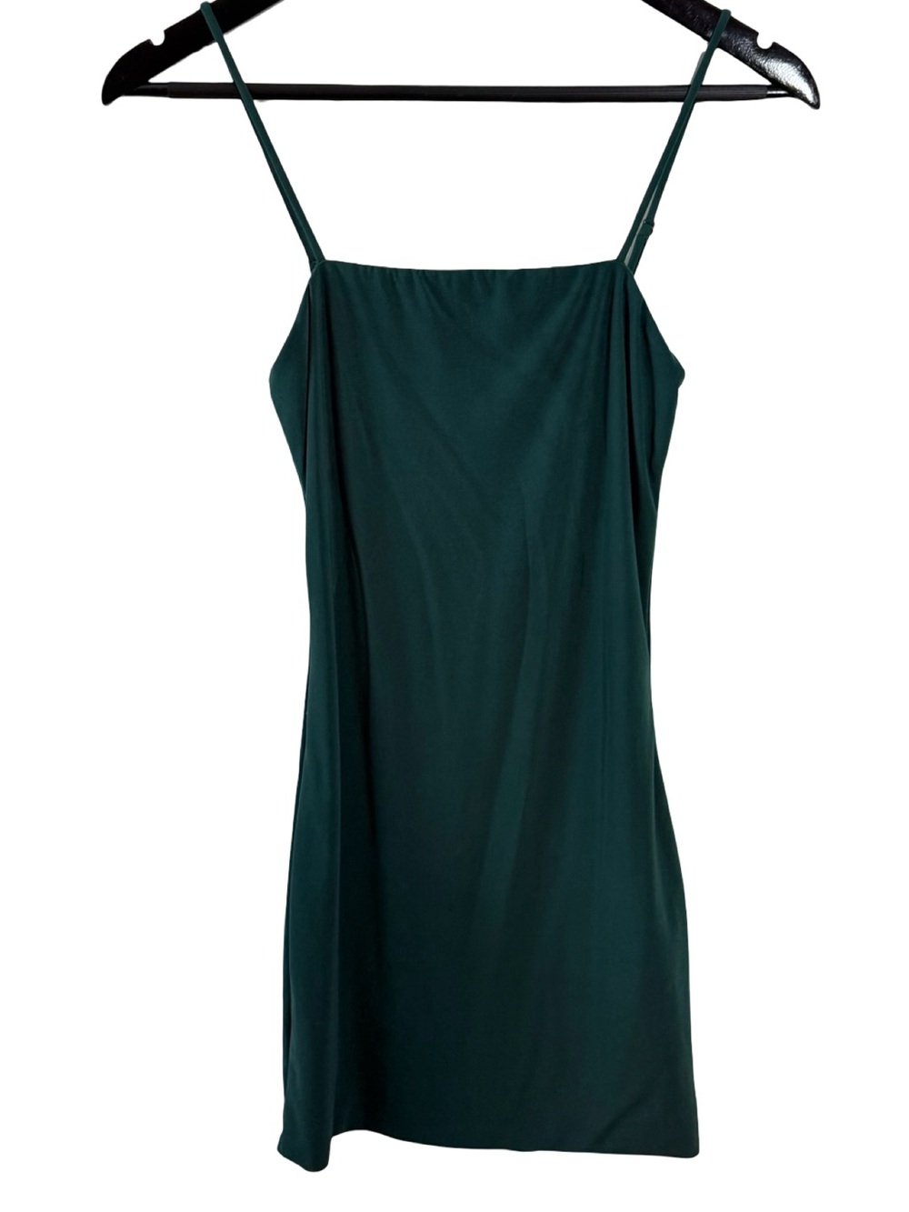 Fashion Nova Emerald Green Slip Dress with Spaghetti Straps